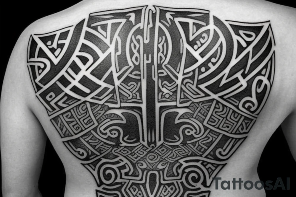 runic mark of the faceless warrior on the back tattoo idea runic mark of the faceless warrior on the back tattoo idea