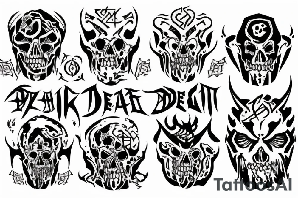 runic mark of the faceless death tattoo idea