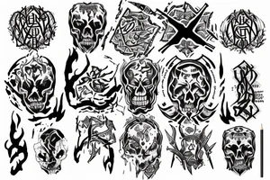 runic mark of the faceless death tattoo idea