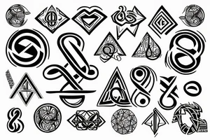 infinity symboll and letters tattoo idea
