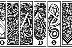 infinity symboll and letters tattoo idea