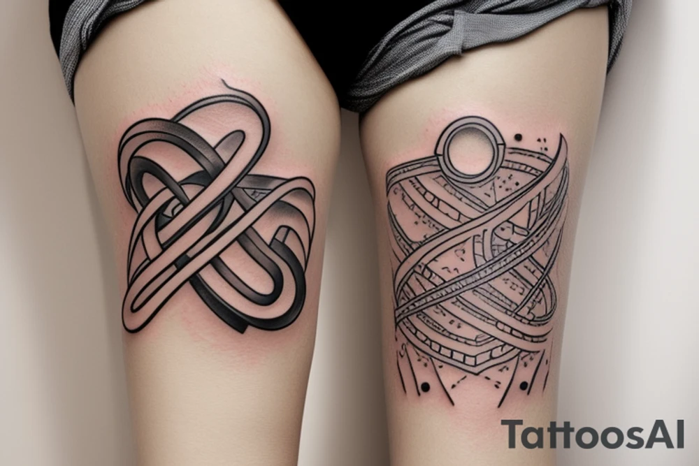 infinity symbol and letters tattoo idea