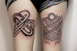 infinity symbol and letters tattoo idea