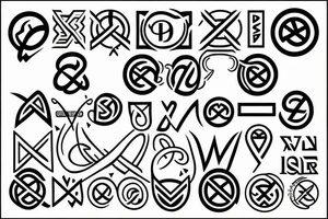 infinity symbol and letters tattoo idea