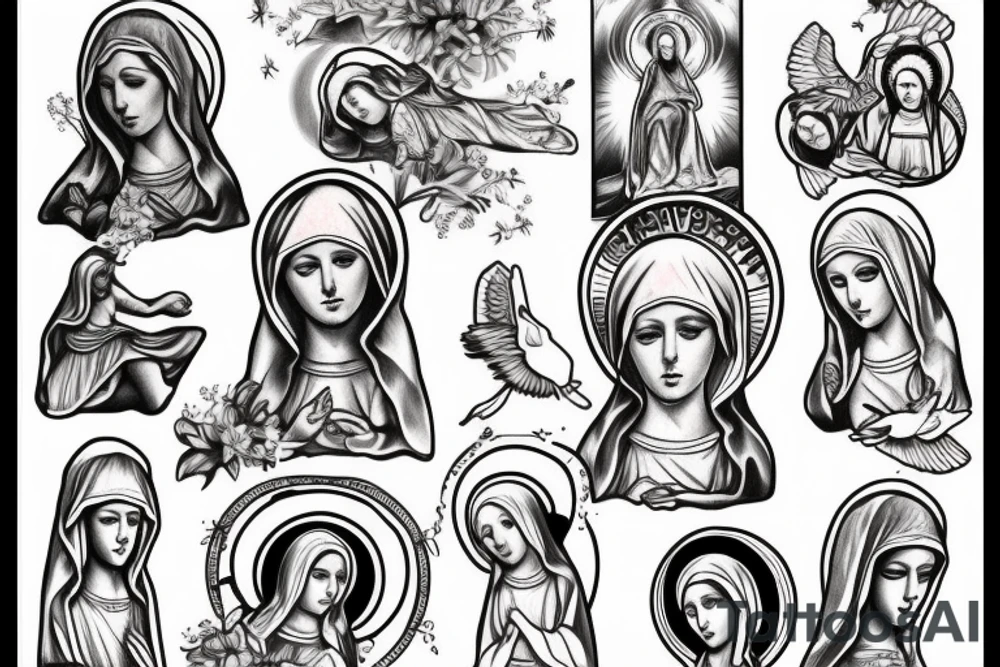 Virgin Mary tattoo idea