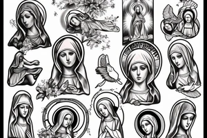 Virgin Mary tattoo idea