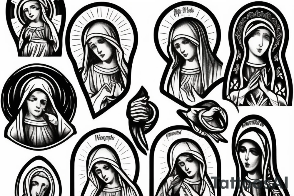 Virgin Mary tattoo idea