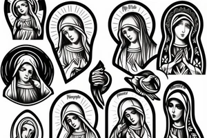Virgin Mary tattoo idea