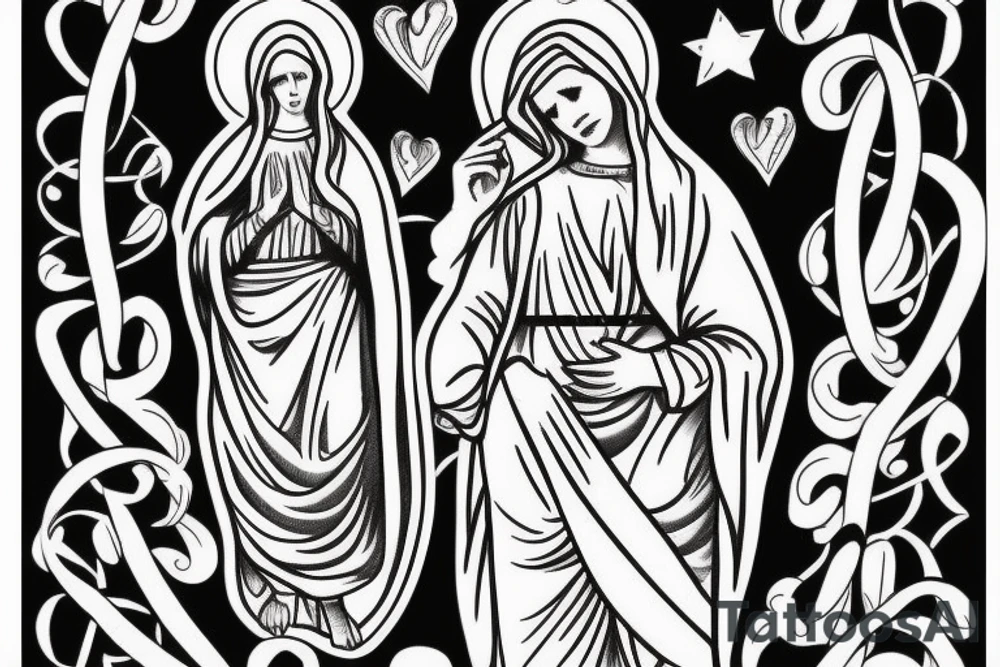 Virgin Mary tattoo idea