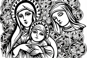 Virgin Mary tattoo idea