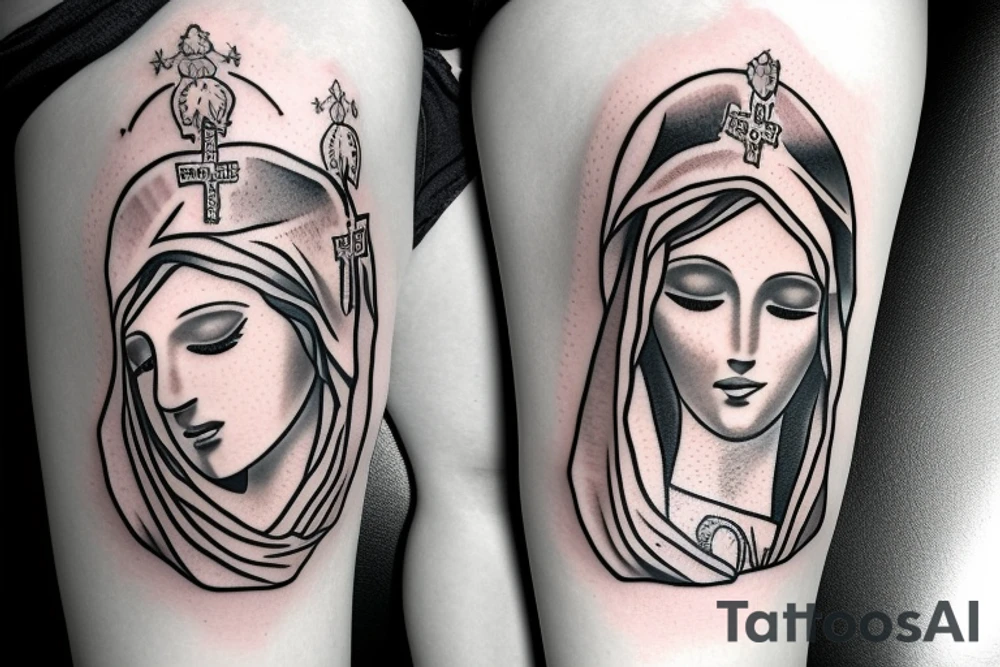 Virgin Mary tattoo idea