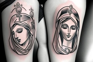Virgin Mary tattoo idea