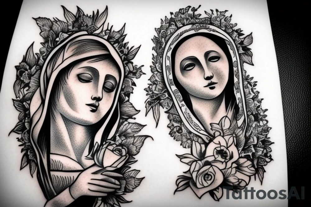 Virgin Mary tattoo idea