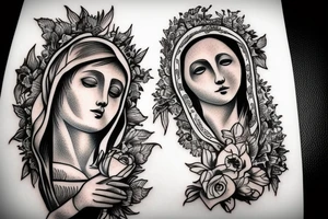 Virgin Mary tattoo idea