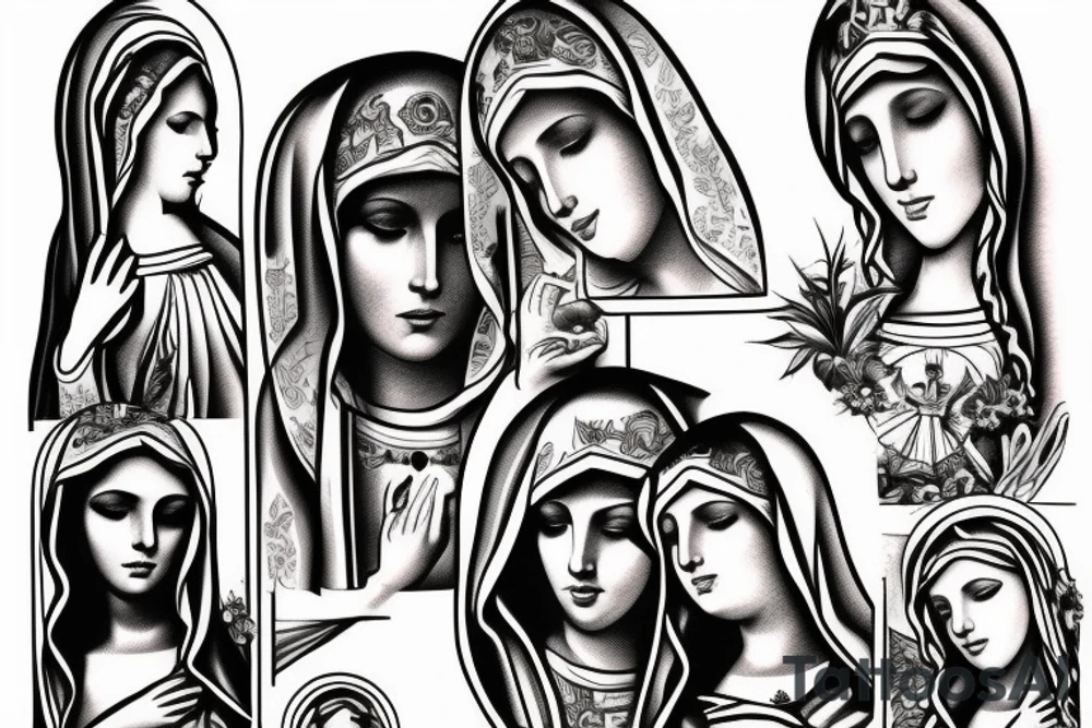 Virgin Mary tattoo idea