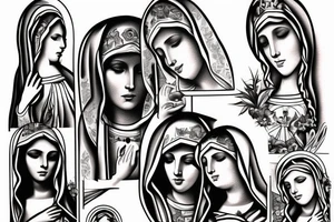 Virgin Mary tattoo idea