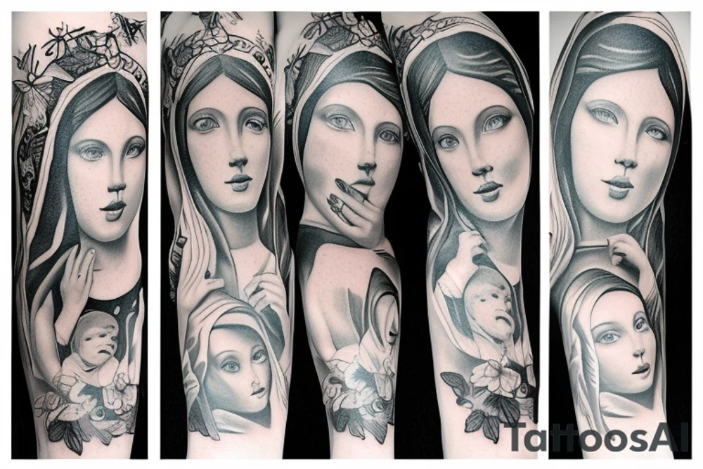 Virgin Mary tattoo idea