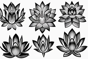 Masculine lotus flower tattoo idea