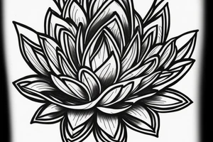 Masculine lotus flower tattoo idea
