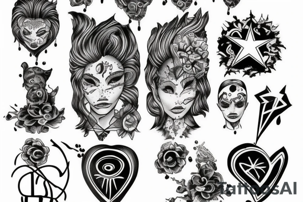 Number 13 with names Dax and Dez tattoo idea