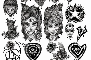 Number 13 with names Dax and Dez tattoo idea