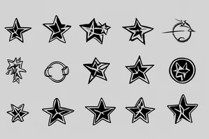 6 ring stars tattoo idea