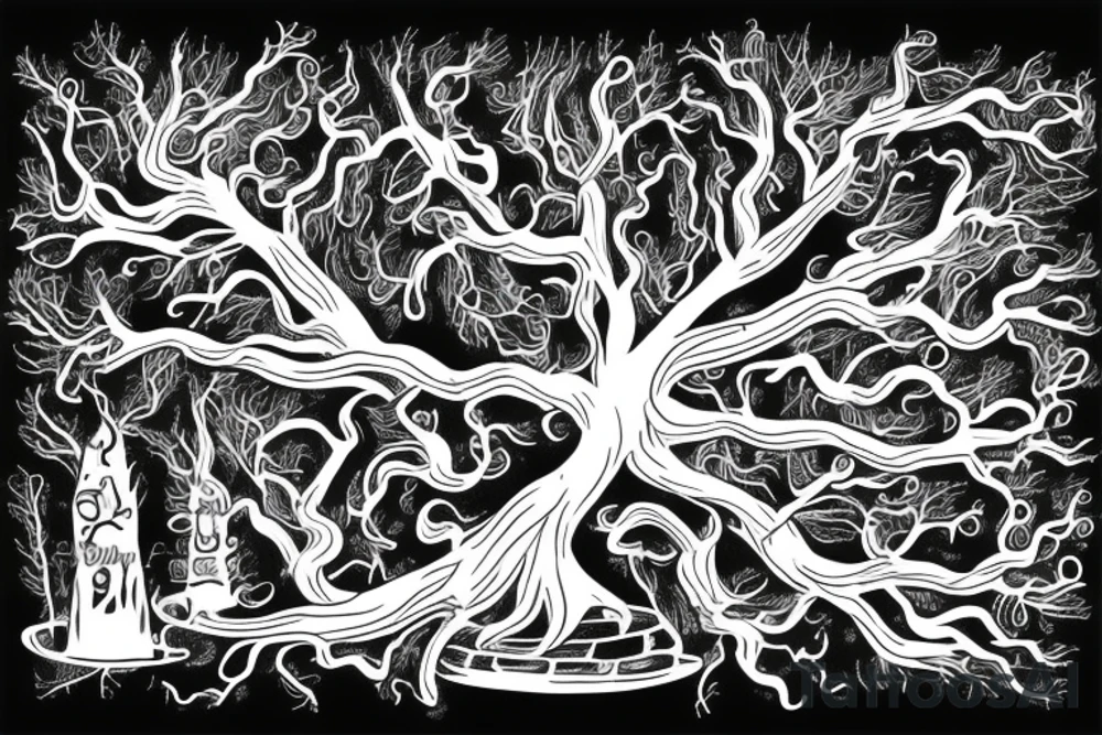 Norse tree
circuit traces tattoo idea