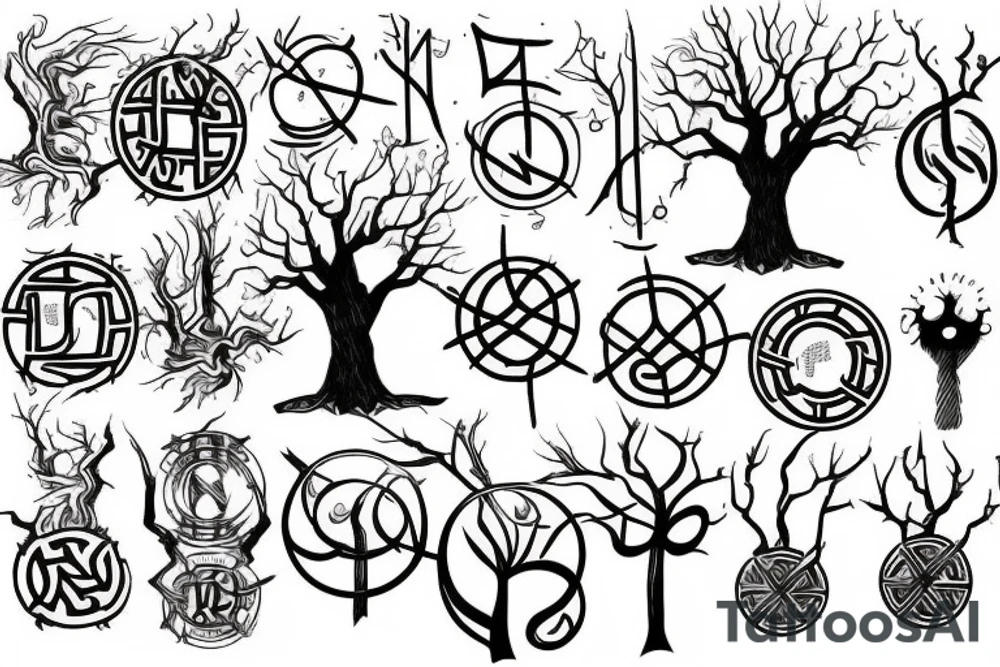 Norse tree
circuit traces tattoo idea