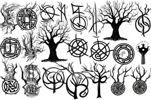 Norse tree
circuit traces tattoo idea