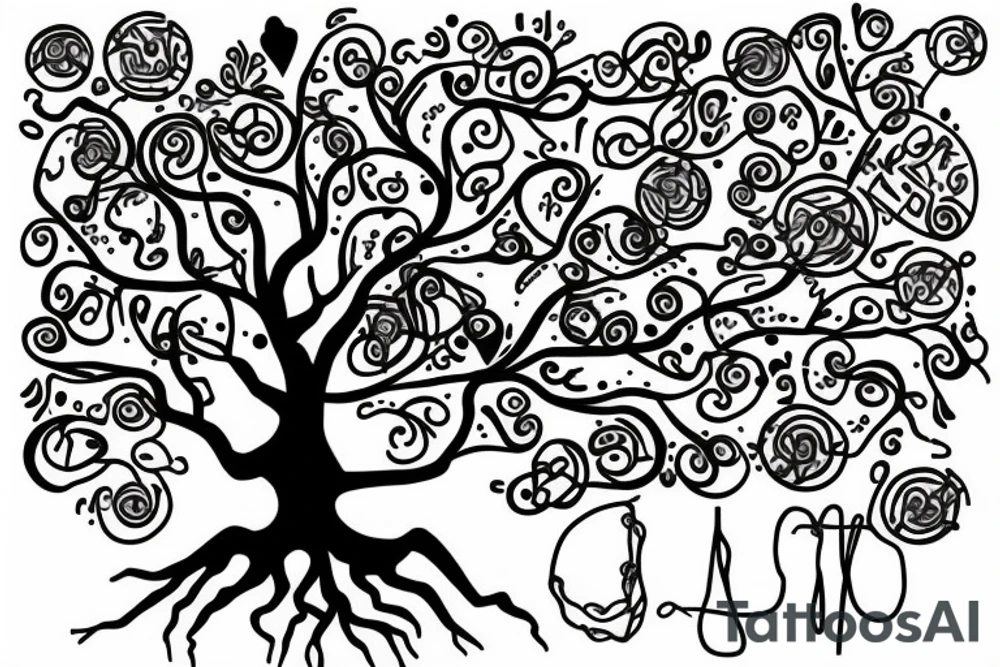 tree made out of circuit traces tattoo idea