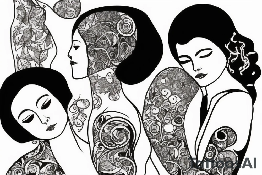 Klimt mother and daughter tattoo idea