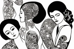 Klimt mother and daughter tattoo idea