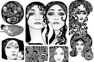 Klimt mother and daughter tattoo idea