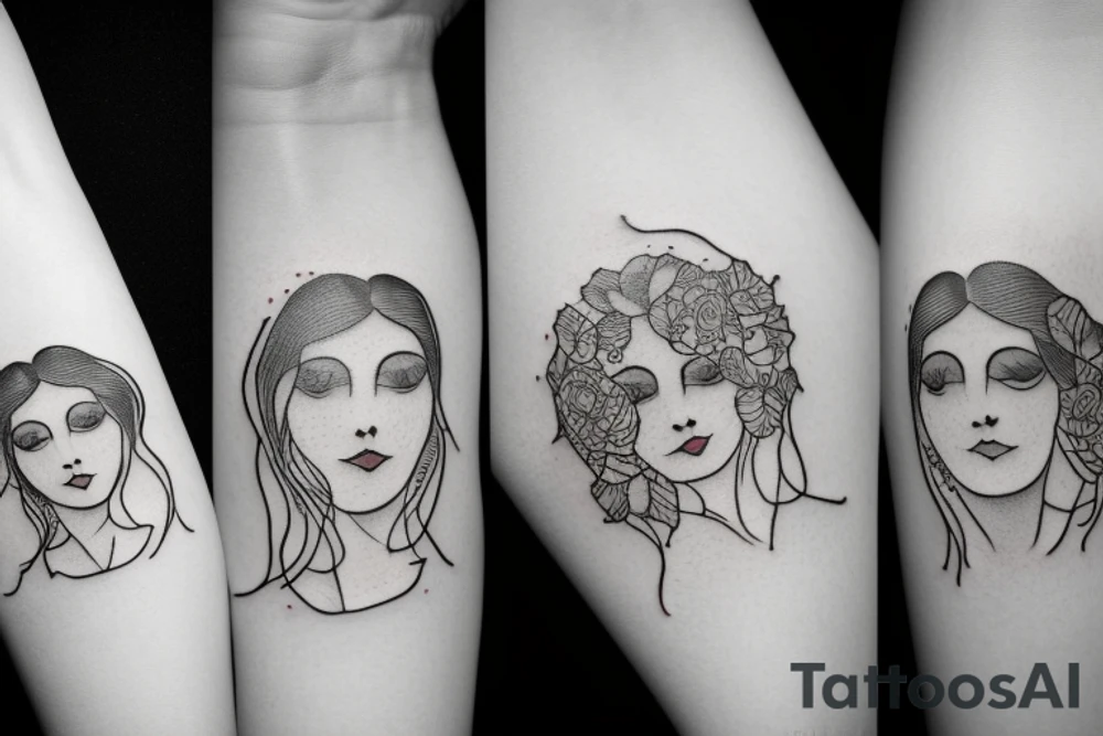 Klimts mother and daughter tattoo idea