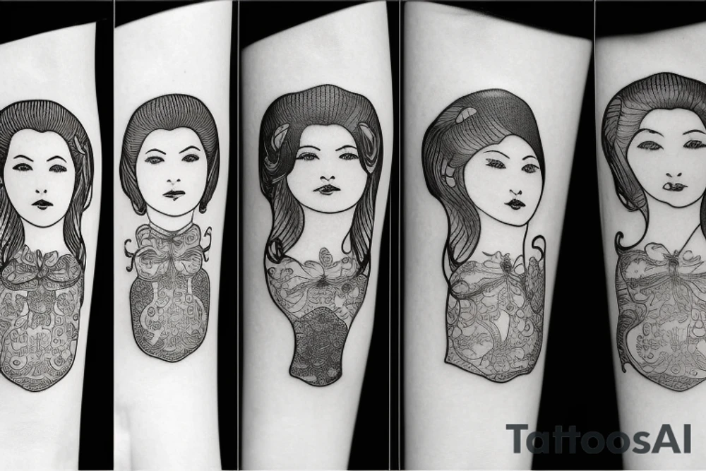 Klimts mother and daughter tattoo idea