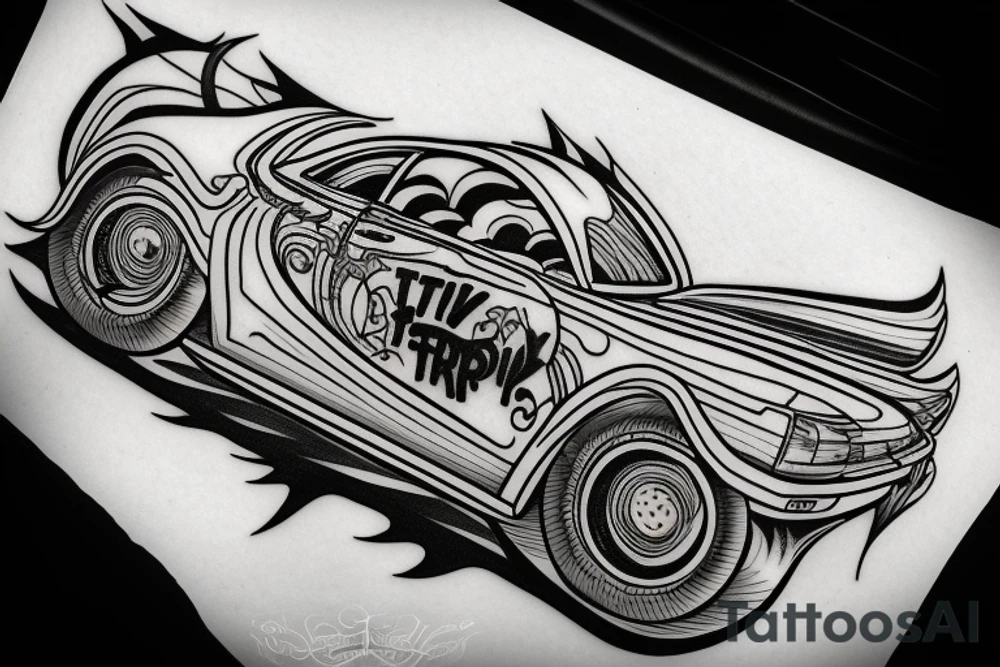 trippy guy driving a floating car tattoo idea trippy guy driving a floating car tattoo idea