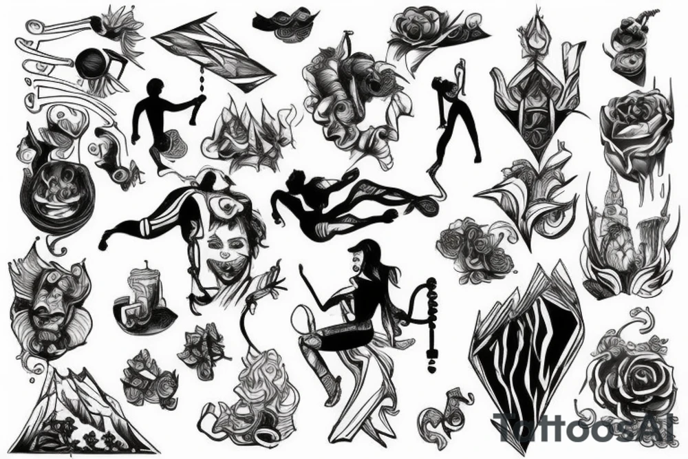 climbing tattoo idea