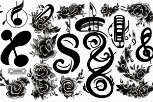 Music symbol tattoo idea