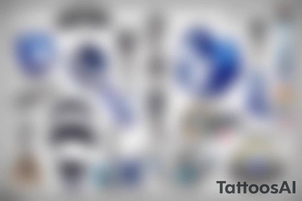 Argentina World Cup trophy soccer with flags tattoo idea