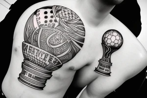 Argentina World Cup trophy soccer tattoo idea