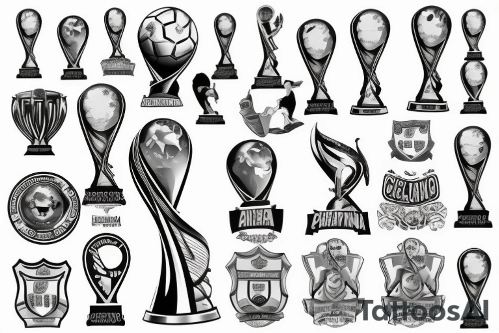 Argentina World Cup trophy tattoo idea