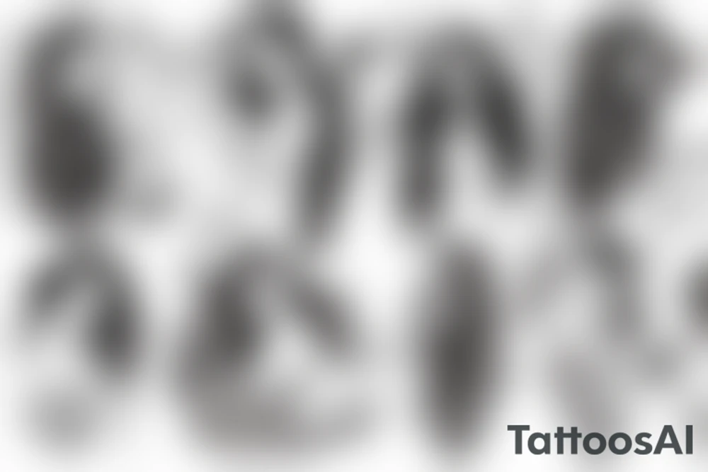 2 girls holding a V tattoo idea