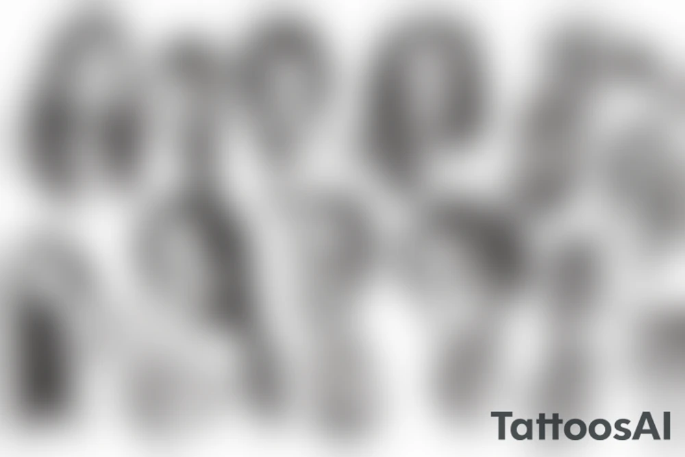 2 girls holding a V tattoo idea