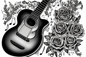 Cooking and guitar and music tattoo idea