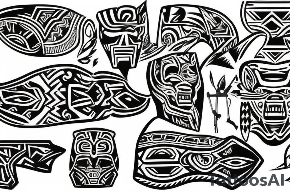 Aztec boxer tattoo idea