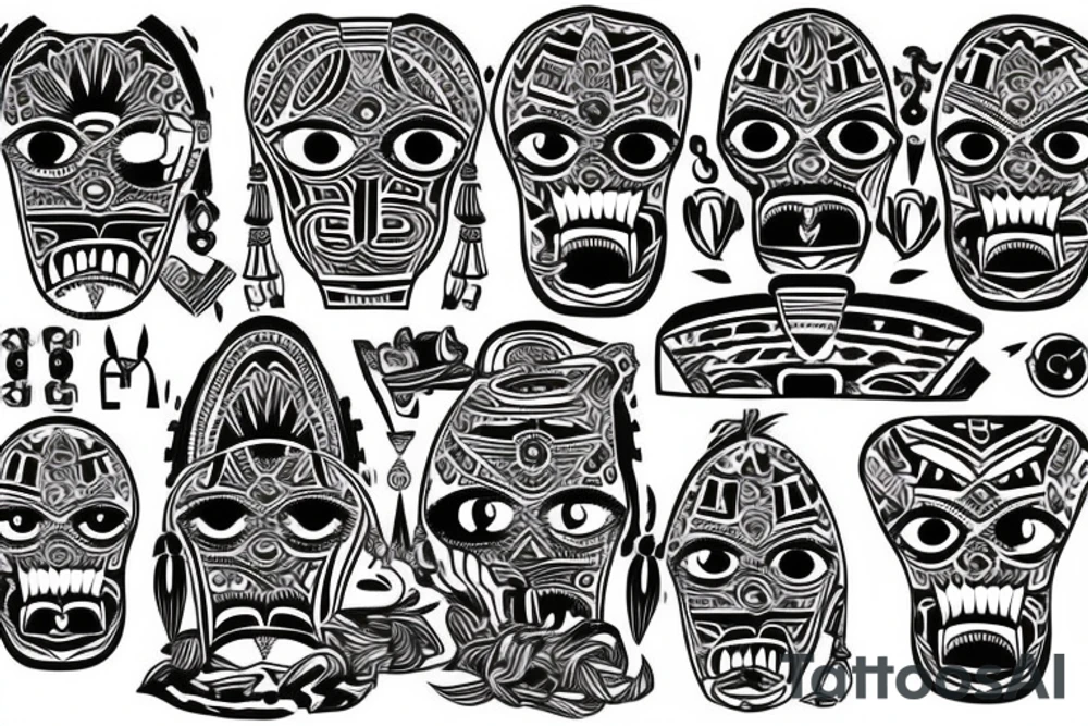 Aztec boxer tattoo idea