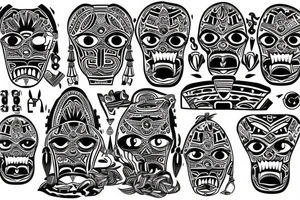 Aztec boxer tattoo idea