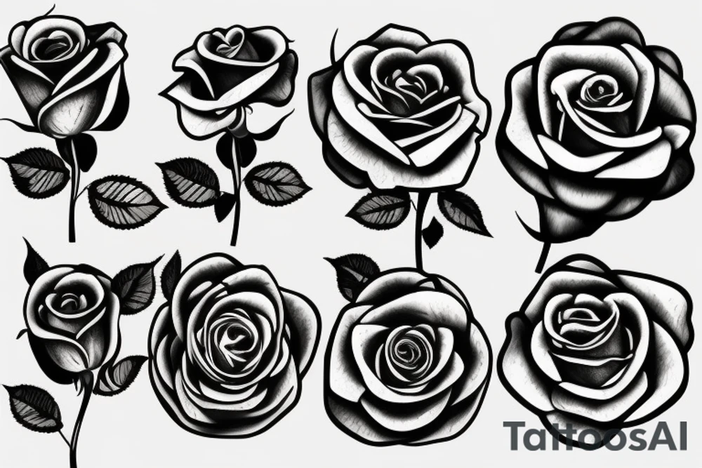 roses and fire tattoo idea
