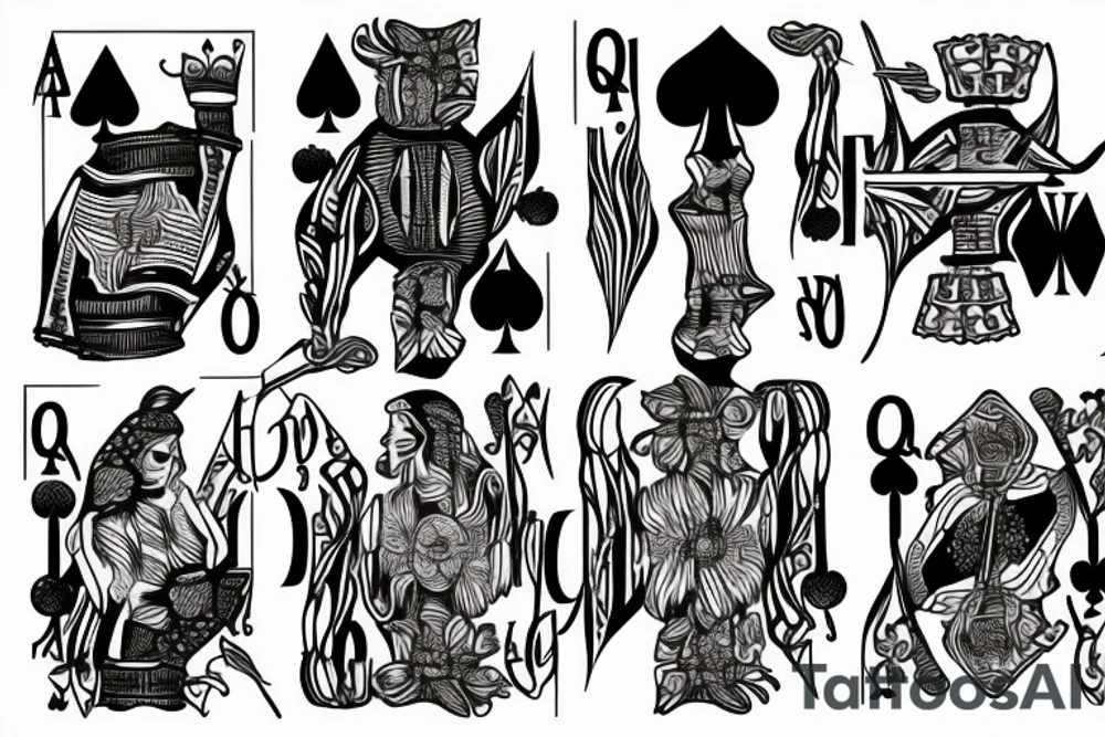 Queen of spades tattoo idea