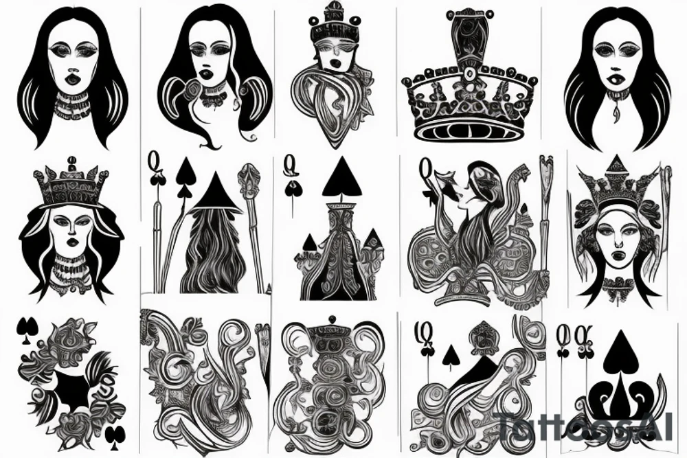 Queen of spades tattoo idea